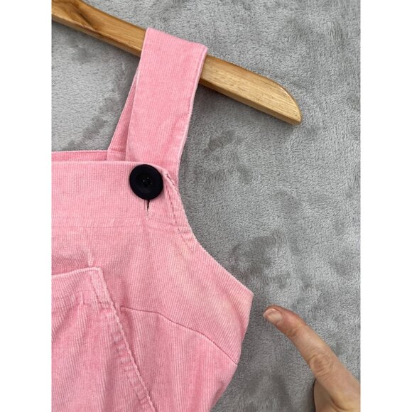 nooworks Pink Corduroy Overalls Made in USA Cotton Stretch Jumpsuit - Picture 5 of 15